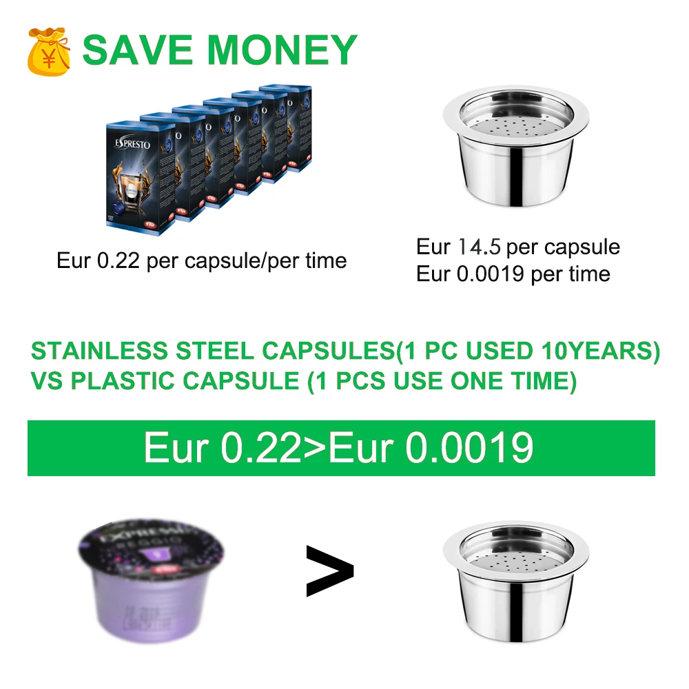 Upgrade K fee Refillable Verismo Capsule For ALDI Expressi Refillable Coffee Capsule Pod Filters Stainless Steel Cafeteira