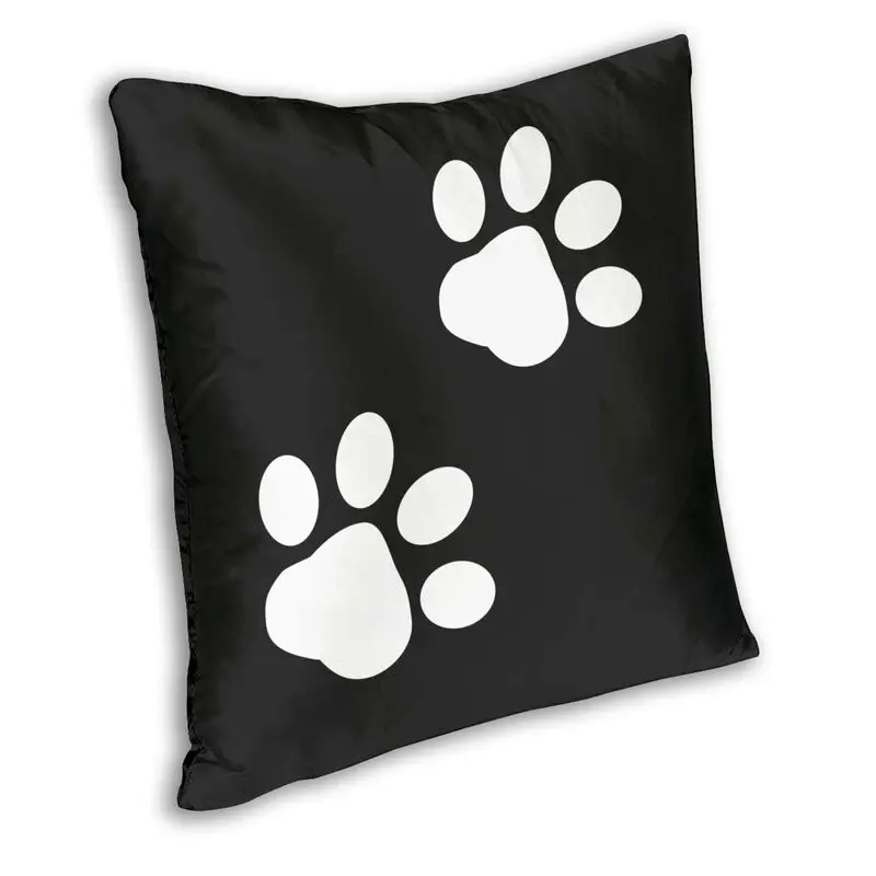 Love Dog Paws and Bones Pattern Print Square Pillow Case Decoration Pet Footprint Gift Cushions Cover Throw Pillow for Sofa Car