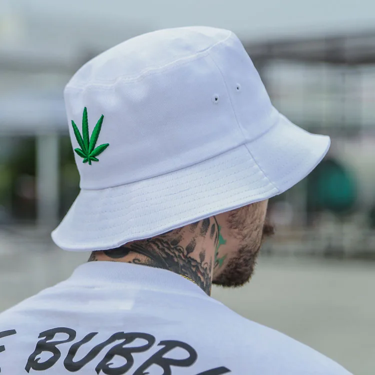 Sombrero de hoja de arce para hombre y mujer, gorra de pescador de Panamá, Hip Hop, algodón, visera de pesca informal, Verano