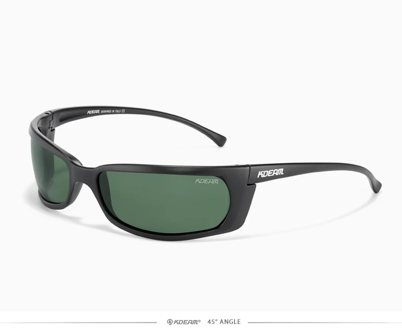 KDEAM Outdoor Sport Brille Polarisierte Sonnenbrille Männer Einzigartig Shaped Gläser Mit Harten Box Minimal Design 2021 – Detail 12