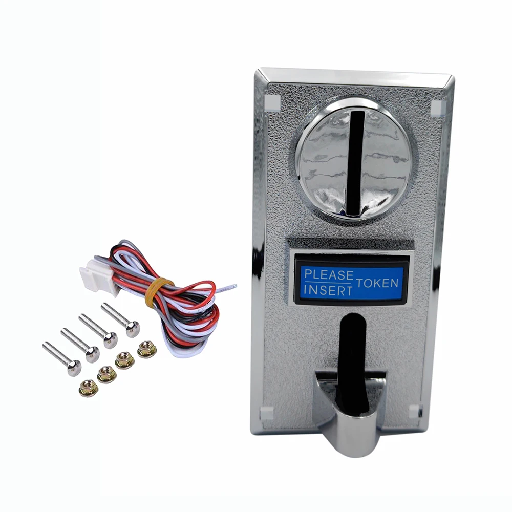 Electronic multi programmable coin acceptor with 6 different kind coins for washing machine vending machine