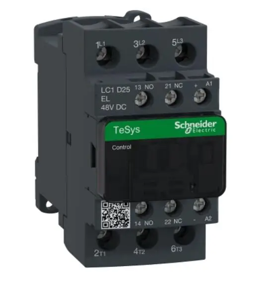 LC1D25EL TeSys Deca contactor - 3P(3 NO) - AC-3 - = 440 V 25 A - 48 V CC bobina