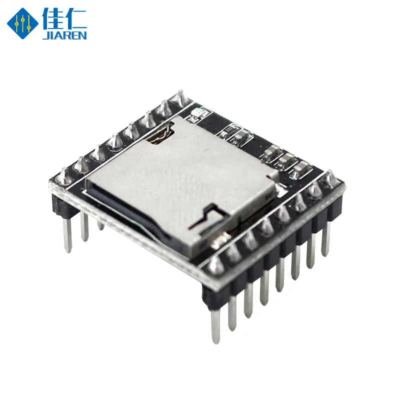 Mini MP3 Player Module MP3 Voice Decode Board Voice Module Board U-Disk IO/Serial Port with TF Card for Voice Prompt