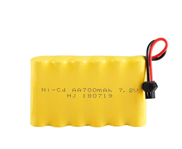 2 pçs/lote 7.2v 700mah AA NI-CD Bateria Para brinquedos elétricos carro Telerobot barco Tanque de controle Remoto