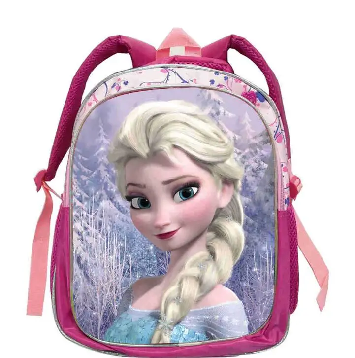 Disney 12inch Large Capacity Frozen Kids backpack Children\'s school Bagpack Elsa Anna Princess Schoolbag for girls