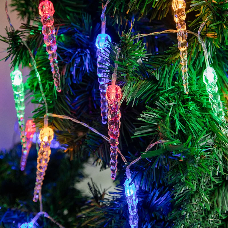

10/20pcs Fake Icicle Lantern String 2022 New Year Decor Christmas Decoration for Home Simulation Ice Light Xmas Tree Ornaments