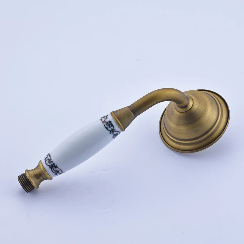 Antique Brass Universal Water Saving Hand Held Shower Head Telephone style Home Rain Spout Spray Head ZD693