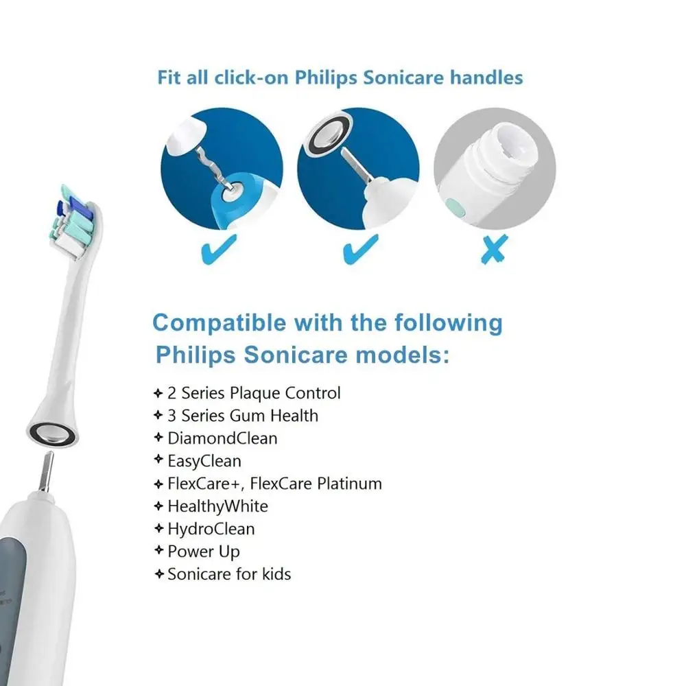 Cabeças de escova de dentes de substituição com capas protetoras para ph sonicare escova de dentes série 2 3 goma saúde diamante ilips limpo