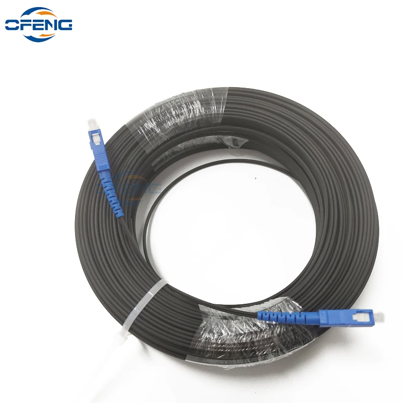 

3 Steel 1core SC UPC to SC UPC Fiber Optic Drop Cable Single Mode Simplex G675A1 Outdoor Fiber Optic Patch Cord Optical Cable