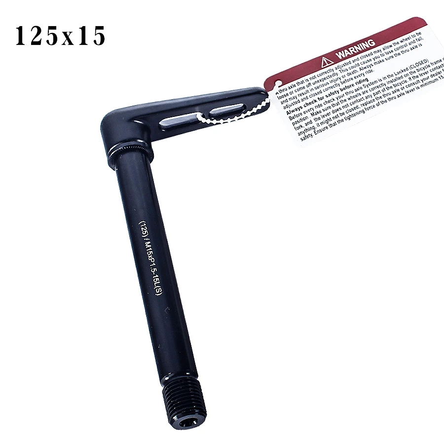 Bicycle Quick Release Thru Axle, Aluminum Rear Wheel Skewer, MTB Frame, 180x12mm, 125x12mm, 125x15mm