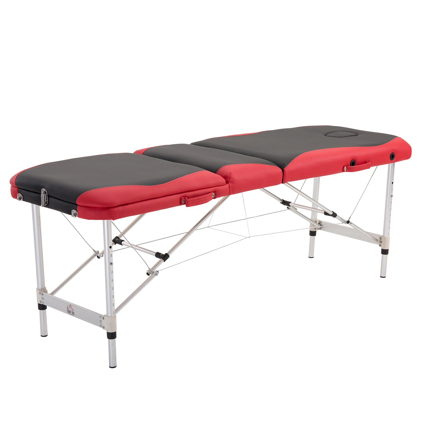 HOMCOM Cama De Masaje Madera Plegable 185 x 60cm Tatuaje Terapia Cama