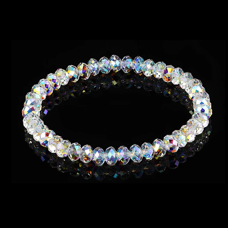 Original Colorful Crystals from Austria Beads Chain Bracelet Wrap Bangles Charm Hand DIY Jewelry For Women Wedding Christmas