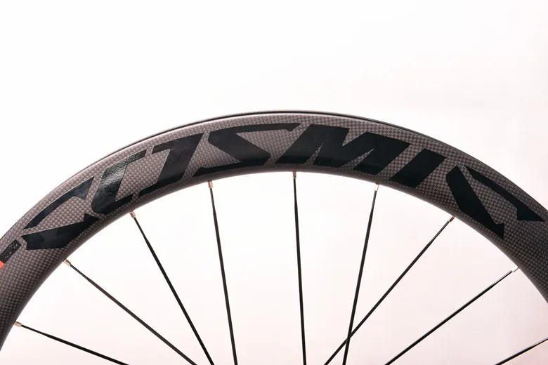 50MM COSMIC carbon fiber road disc brake wheelset 3k 6 bolt / center lock