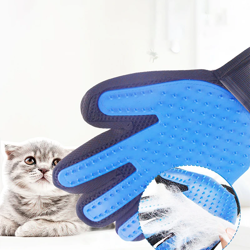 Gants de toilettage pour animaux de compagnie, brosse en Silicone, gant de Massage pour chiens et chats, bain, épilation, nettoyage et Massage des animaux de compagnie