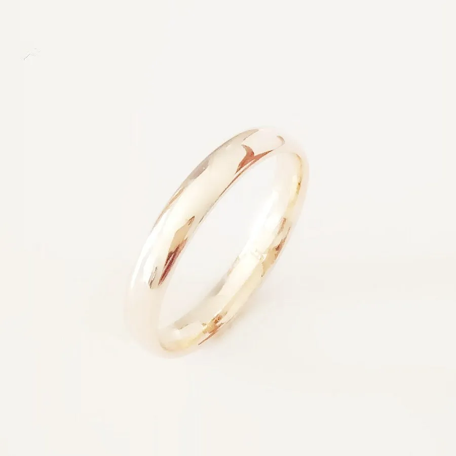 Ring for Couple  Rose 585 Gold Color Women Men Jewellery Engagement Ring 4MM Width Slim Wedding Rings