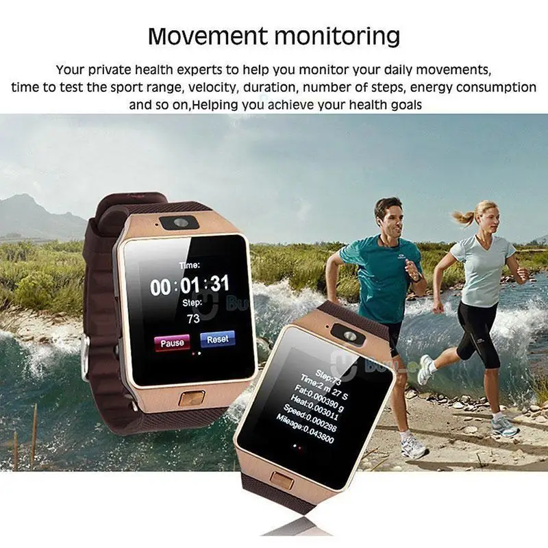 Digital Touch Screen DZ09 Smart Watch Support TF Card SIM Camera Sport Bluetooth Wristwatch for Samsung Huawei Android Phone