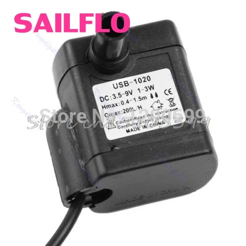 DC 3.5V-9V 3W USB Submersible Fountain Pond Water Pump Aquarium Fish Tank HOT Drop Ship