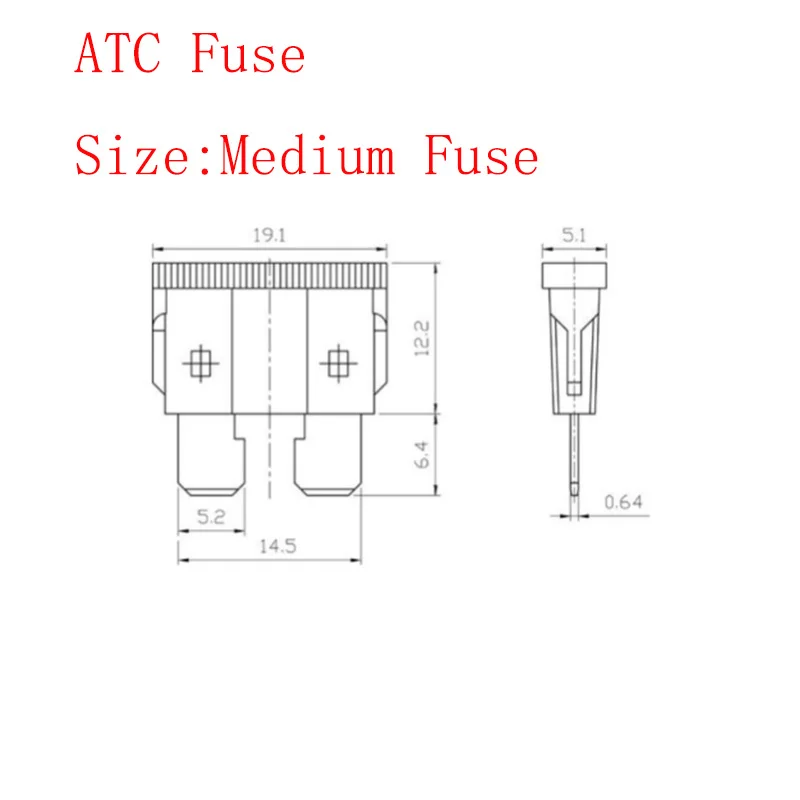 Waterproof Power Socket Small Blade Type inline InLine Fuse Holders with 10A Fuse auto Car Replacement Fuses length  16AWG