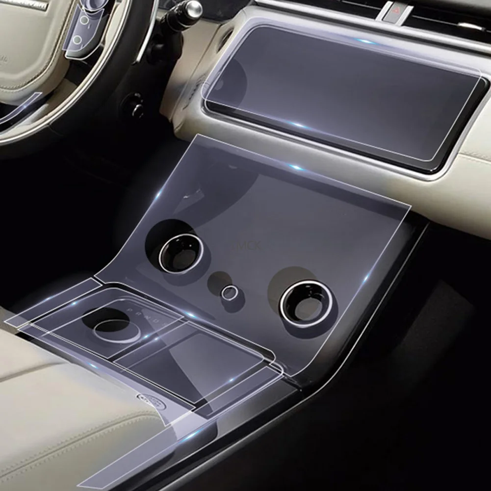 For Land Rover Range Rover Velar 2019-2017 Car Steering Wheel Center Console Gear Film Central AC Navigation Protector TPU Film