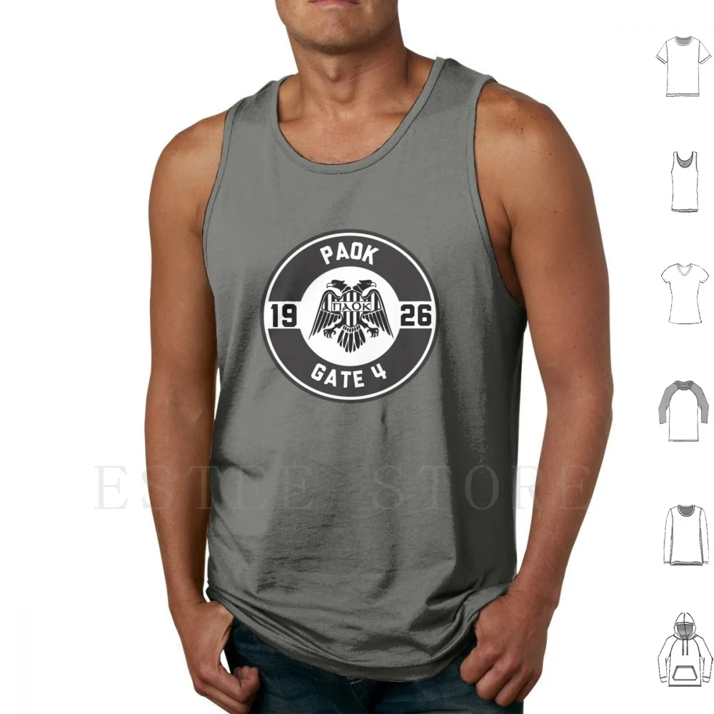 Paok Gate 4 Tank Tops Vest Sleeveless Paok Paok Paok Thessalonikis Gate 4 Paok Gate 4 1926 Ultras Hooligans Football