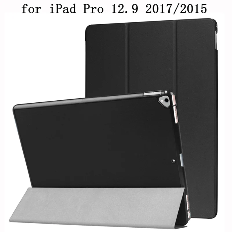 PU Leather Fundas Tablet Case for iPadpro iPad Pro 12 9 12.9 2nd 2017 A1671 2015 A1652 Cover Coque Stand PC Smart Sleep Shell