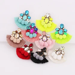 Tassel Earrings Bohemian Fringe Earrings Rhinestones Fashion Jewelry Atetes Fashion Earrings For Women 2020 Statement Earrings