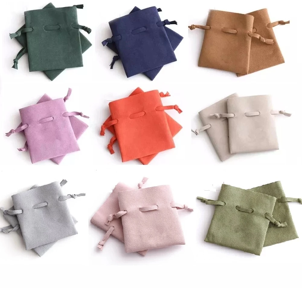 

20 pcs per lot 7x8cm microfiber Velvet jewelry Bag Pouches Jewelry Package Presents Bags can be customized
