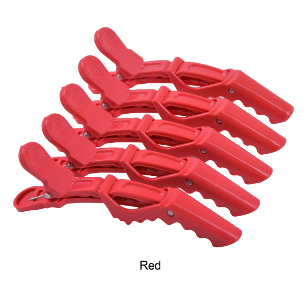 Plástico crocodilo cabeleireiro braçadeiras, garra clip, cabeleireiro, presilha, segurando o cabelo seção clipes, aderência ferramenta acessórios, 5pcs por pacote