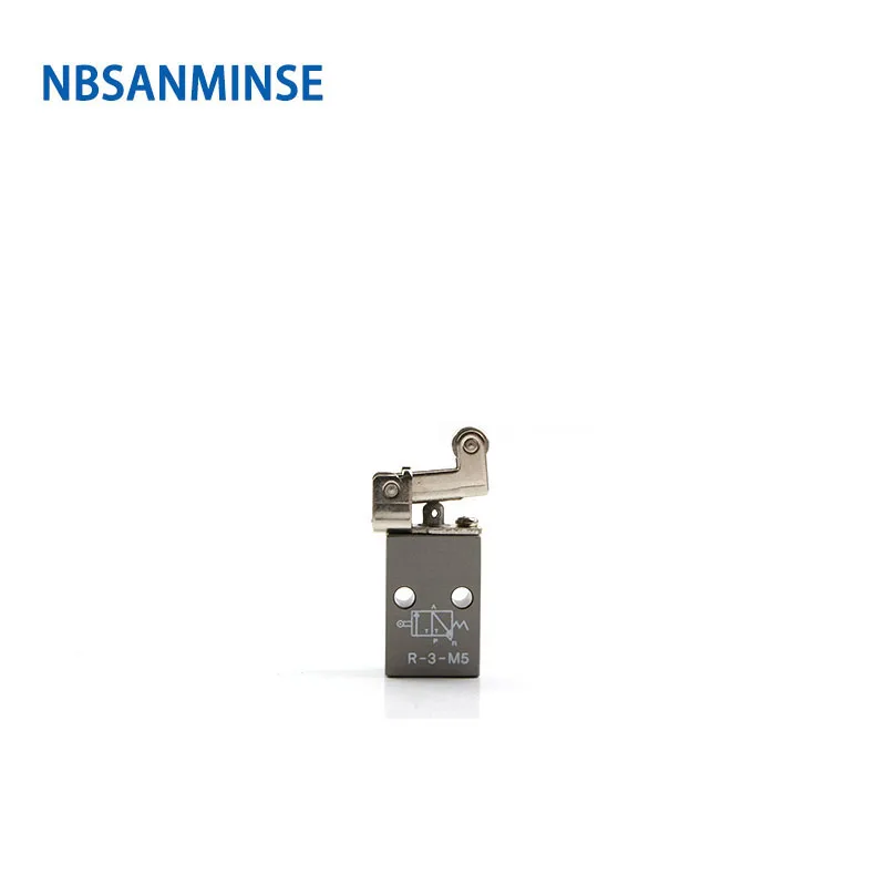 

NBSANMINSE R-3-M5 2/3 way Air Mechnical Roller Valve Pneumatic Automation production line valve