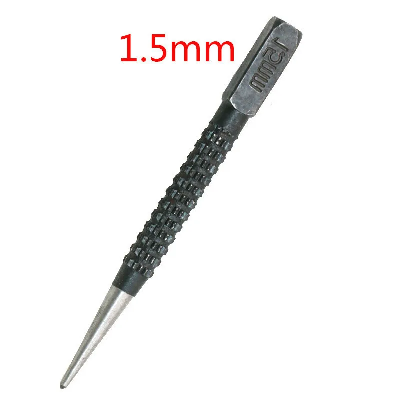 3PC 1.5/2/3มม.เหล็กคาร์บอน Center Punch ชุด10.1ซม.กลาง punch สำหรับโลหะผสมโลหะไม้เครื่องหมายเจาะเครื่องมือ