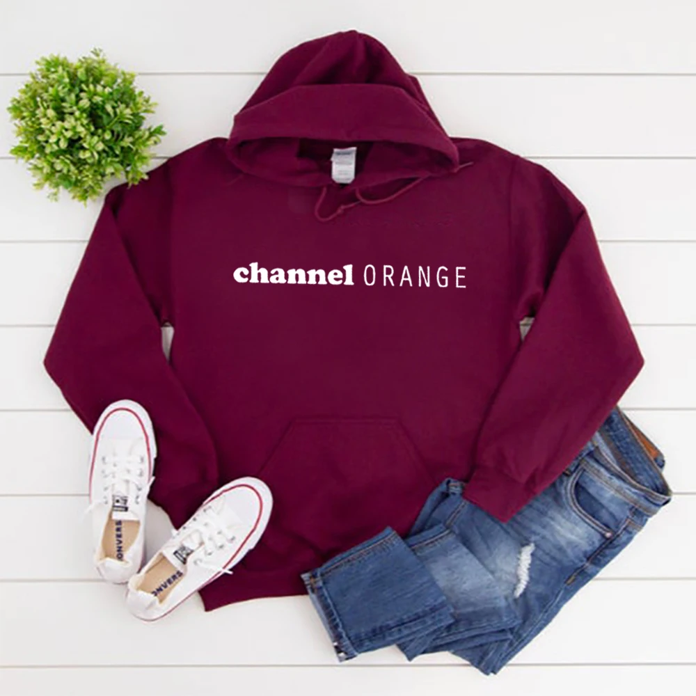 Kênh Cam Lấy Cảm Hứng Từ Áo Hoodie Frank Đồ Họa Đại Dương Kênh Cam Hoodie Tóc Vàng Khoác Hoodie Vintage Họa Tiết Áo Dạo Phố Áo Khoác