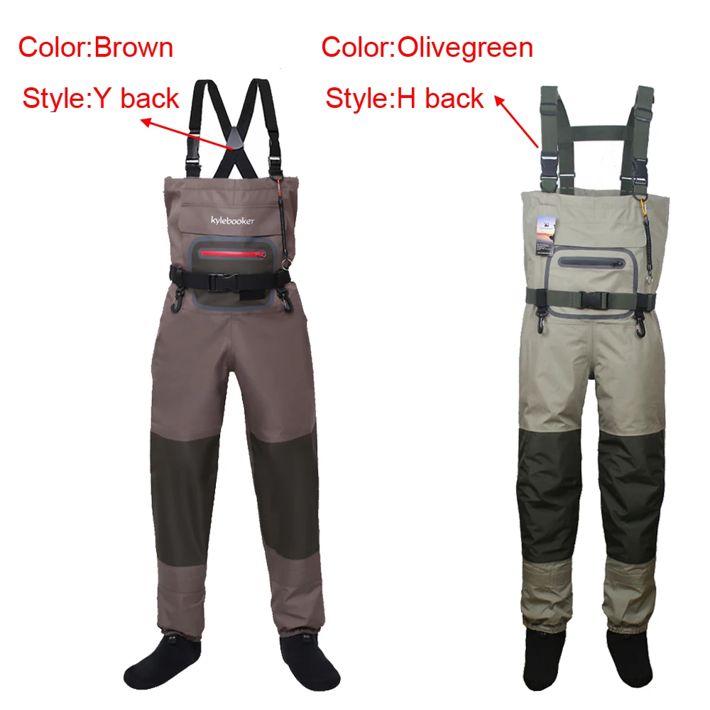 Fishing Waders Durable and Comfortable Breathable Stocking Foot Chest Wader Kits  for Men and Women