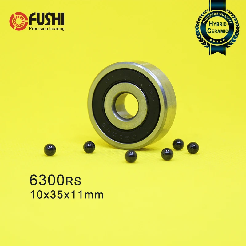 

6300 Hybrid Ceramic Bearing 10*35*11 mm ABEC-1 1PC Industry Motor Spindle 6300HC Hybrids Si3N4 Ball Bearings 3NC 6300RS