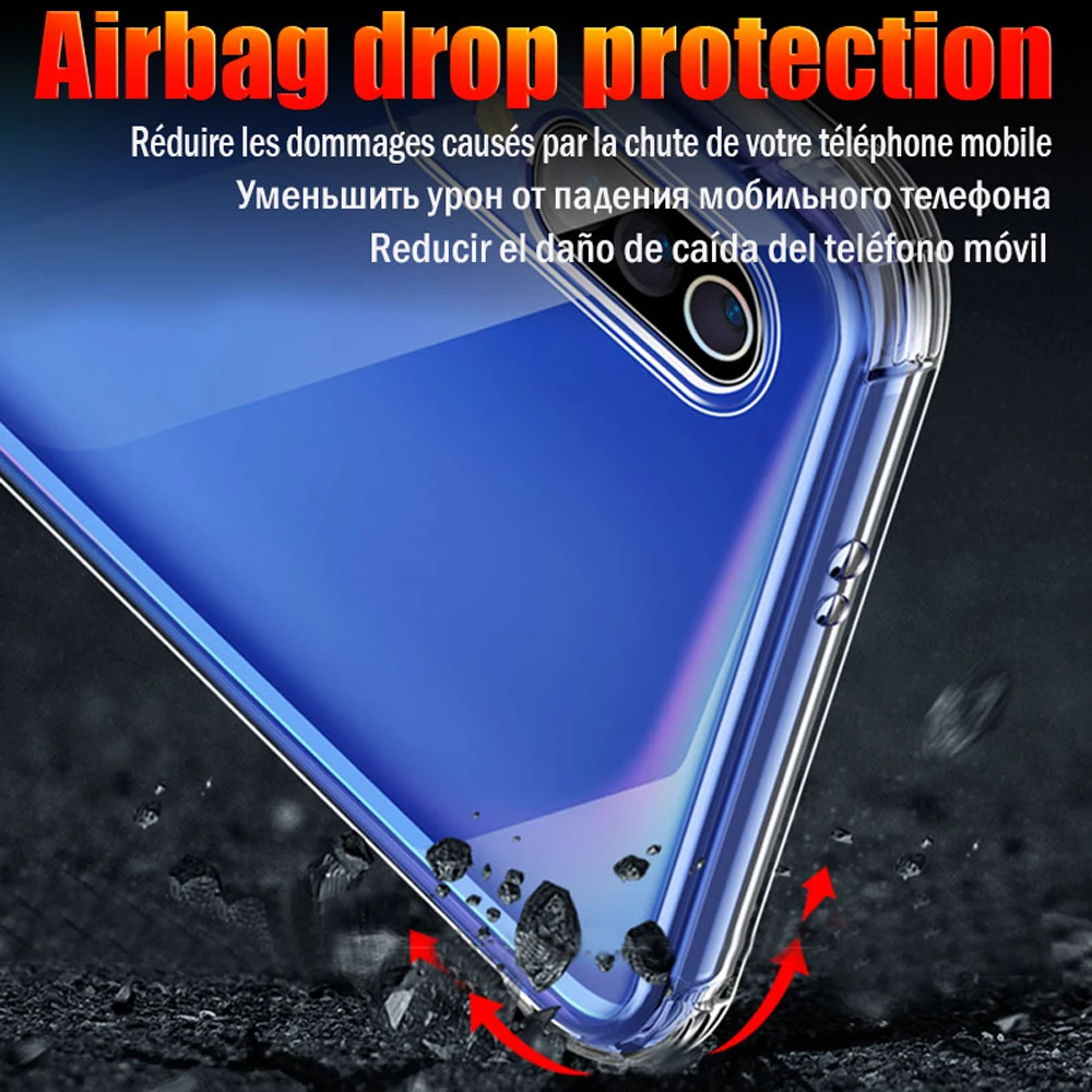 TPU shockproof case for xiaomi mi 10 pro bumper mobile phone accessories for xiaomi mi note 10 fitted coque silicone bag cases