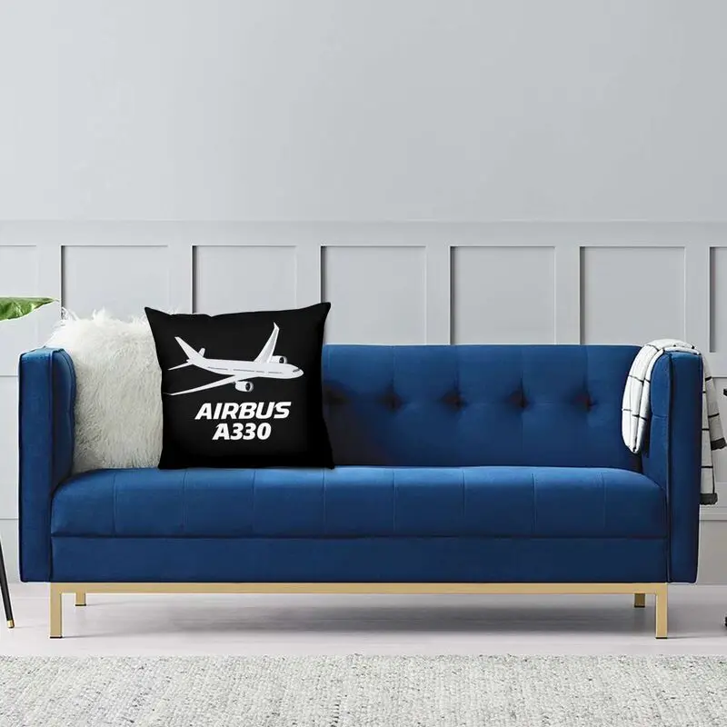 Airbus A330 Cushion Cover Printing Aviation Airplane Pilot Aviator Throw Pillow Case for Sofa Custom Pillowcase Decoration