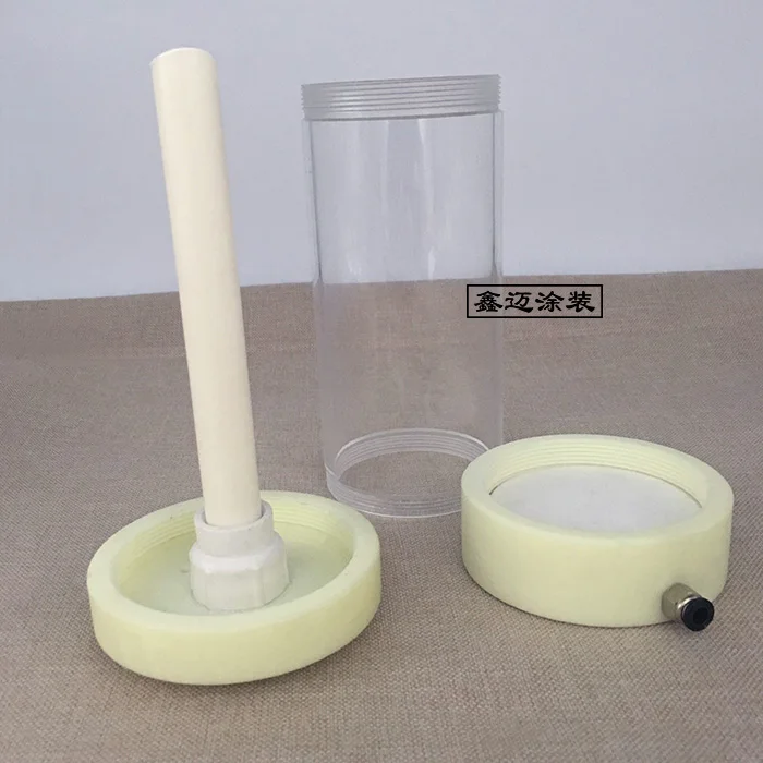 Electrostatic Powder Coating Hopper Experimental Small Powder Cup Plexiglass with Fluidizing Plate and Powder Pump
