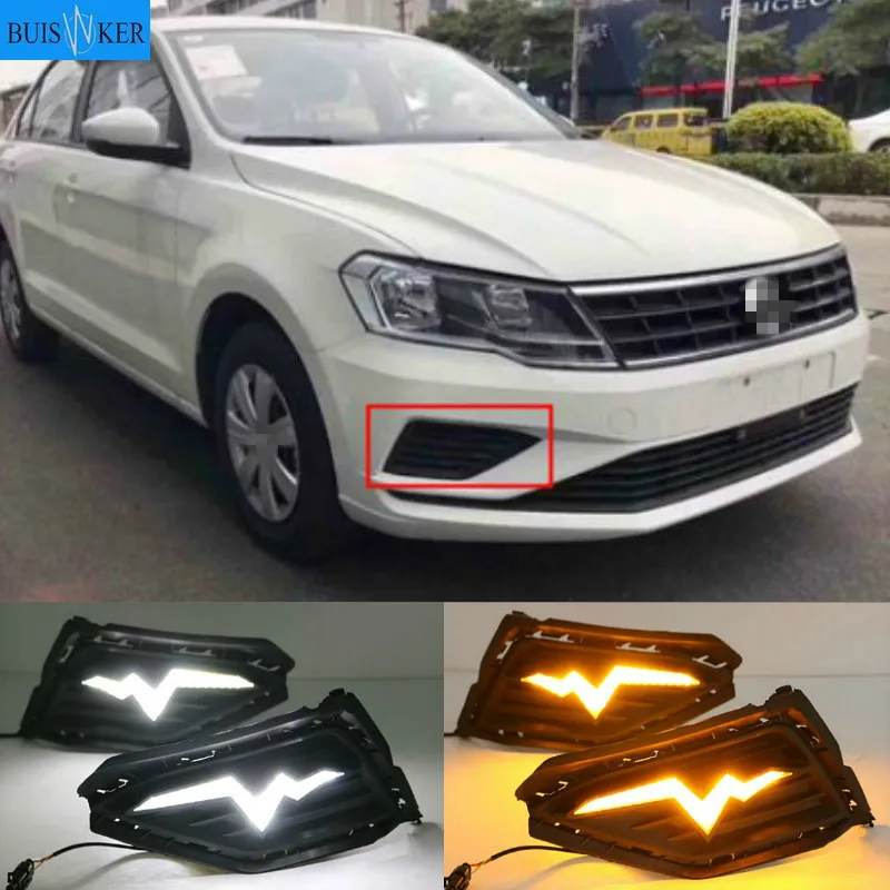 For Volkswagen VW Jetta 2017-2019 driving LED DRL Daytime Running Light Daylight Fog lamp