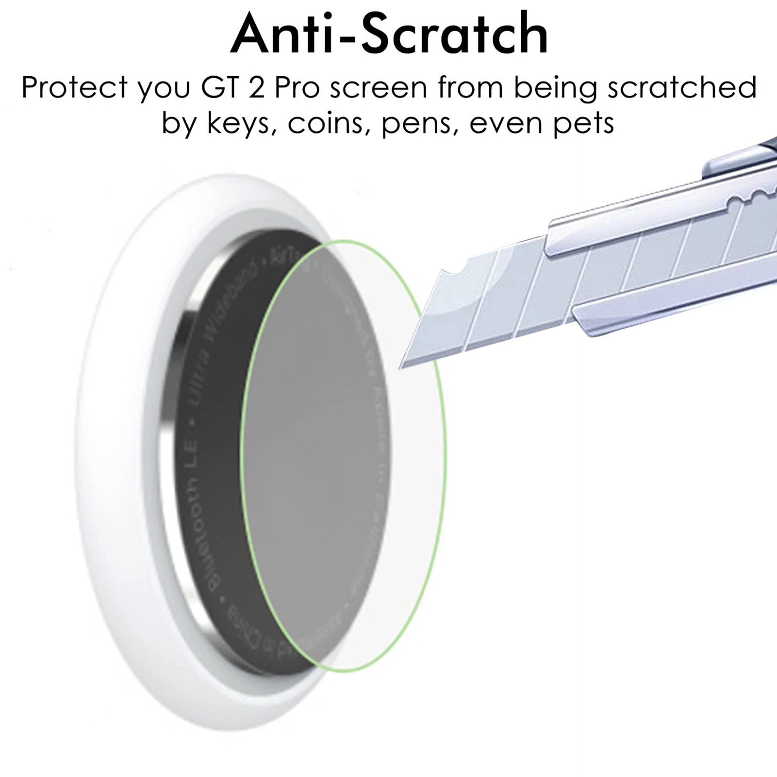 5Pcs HD ฟิล์ม TPU สำหรับ AirTag Key Finder ป้องกันภาพยนตร์สำหรับ Airtags หน้าจอสัมผัสกาว HD Ultra-Clear รอบ TPU Cover