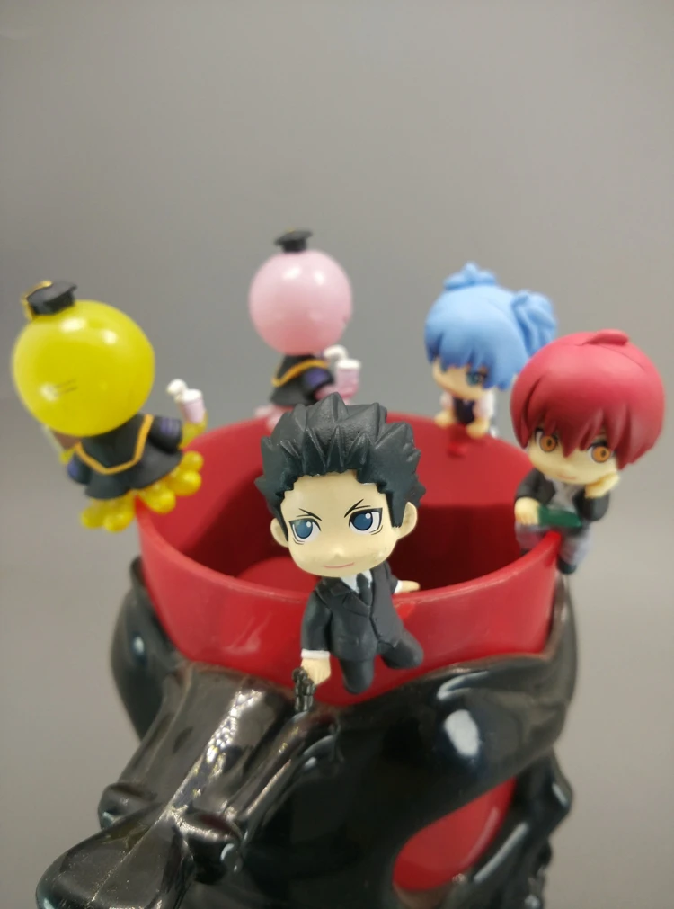 Assassination Classroom Cup Hanging Series EX CASHAPON Korosensei 6 Type Action Figure Model Desktop Ornament Toys