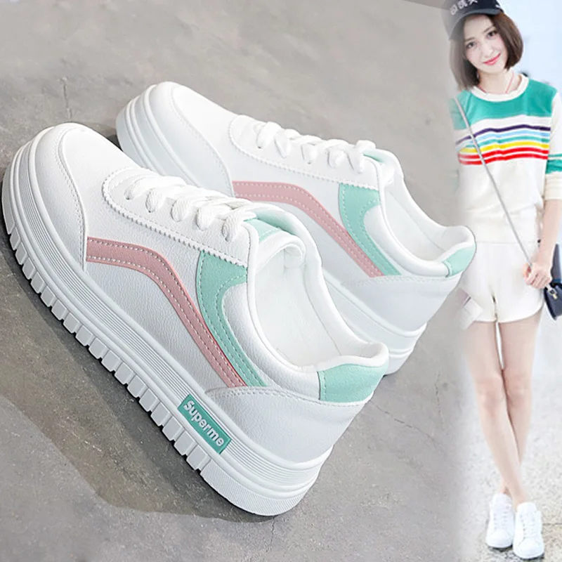 Women Shoes 2021 New Chunky Sneakers For Women Vulcanize Shoes Casual Fashion  Platform Sneakers Femme Krasovki YYJ187