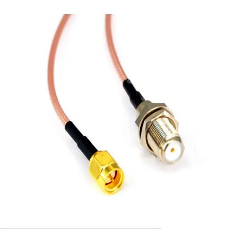 

50pcs RF adapter RF connector F to SMA male Cable F Female to SMA male RG316 Pigtail Cable for antenna booster