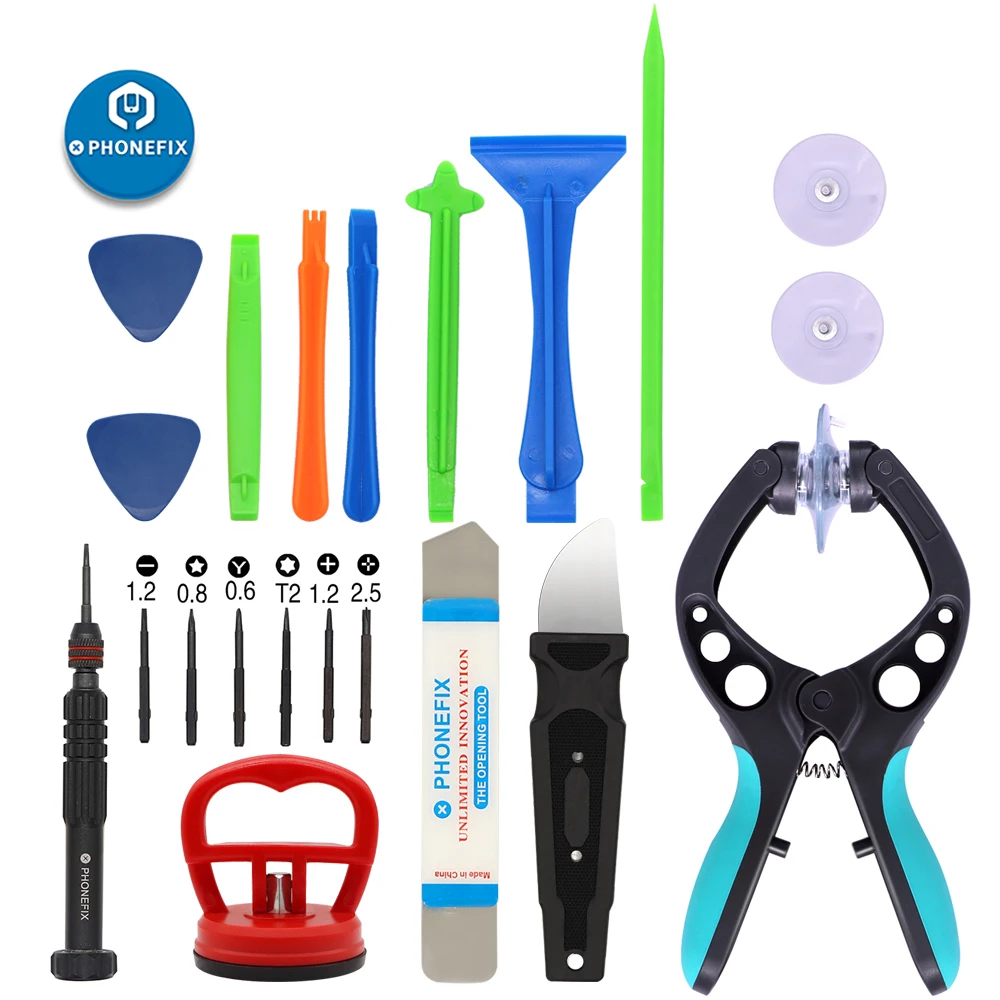 Universal Mobile Phone Repair Tool Kits with Spudger Sucker Opener Pliers Pry Tool Kit for iPhone X 8 7 6 Repair Screwdriver Set