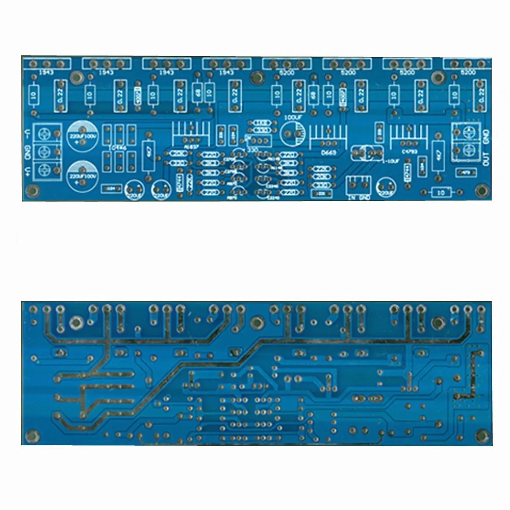 DIY PCB empty board Mono 400W power amplifier board 1943+5200 high power rear stage power amplifier board