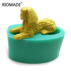 Sphinx Silicone Mold Candle Molds Egypt Style Cake Decoration Tools Halloween Mummy Polymer Clay Chocolate Mould S0522JZ