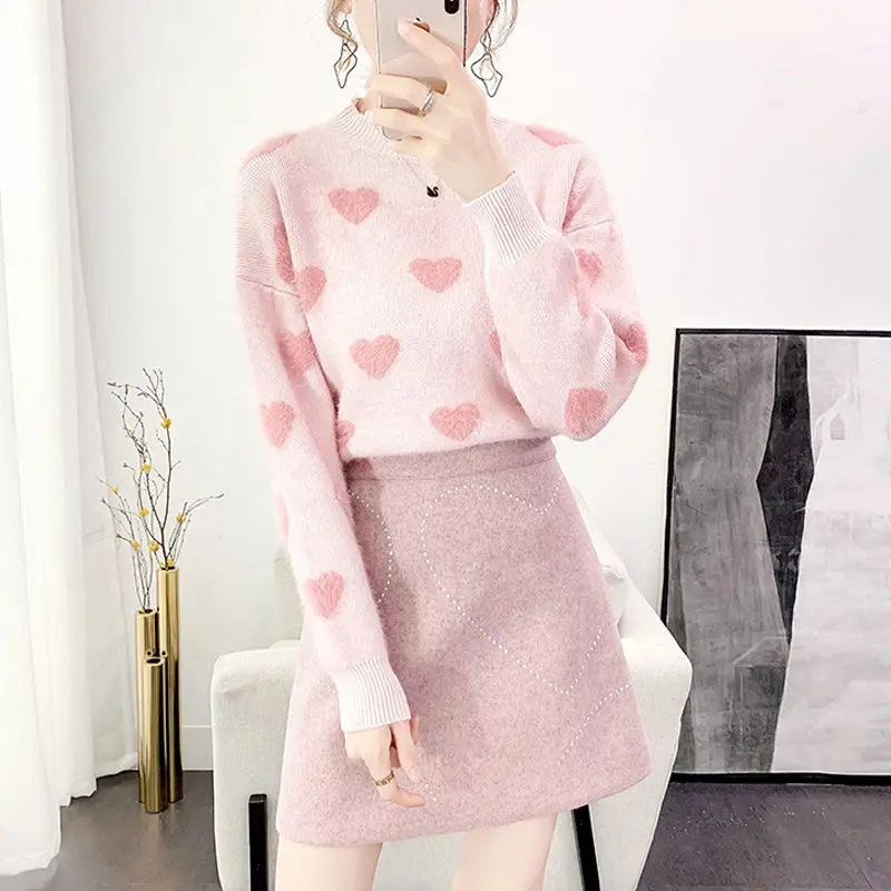 New Product Spring Autumn Casual Women Sweater Harajuku Love Of Hippocampus Hair Heart Knittshirt Literature Art Pullover Female