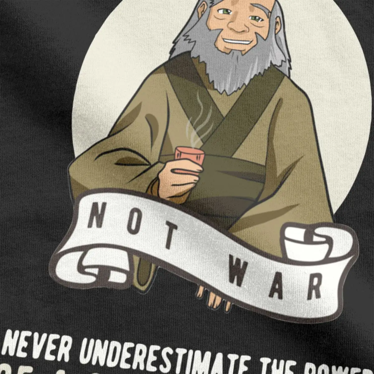 Iroh Make Tea Avatar The Last Airbender Men T Shirts Vintage Tees Short Sleeve Crew Neck T-Shirt 100% Cotton New Arrival Tops