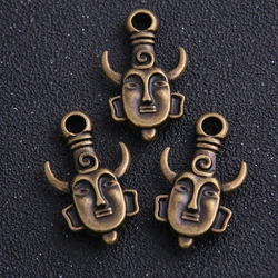 2pcs/lot 21*36mm Antique Bronze Wholesale  Metal Alloy Double-sided Supernatural Charms Jewelry Charms