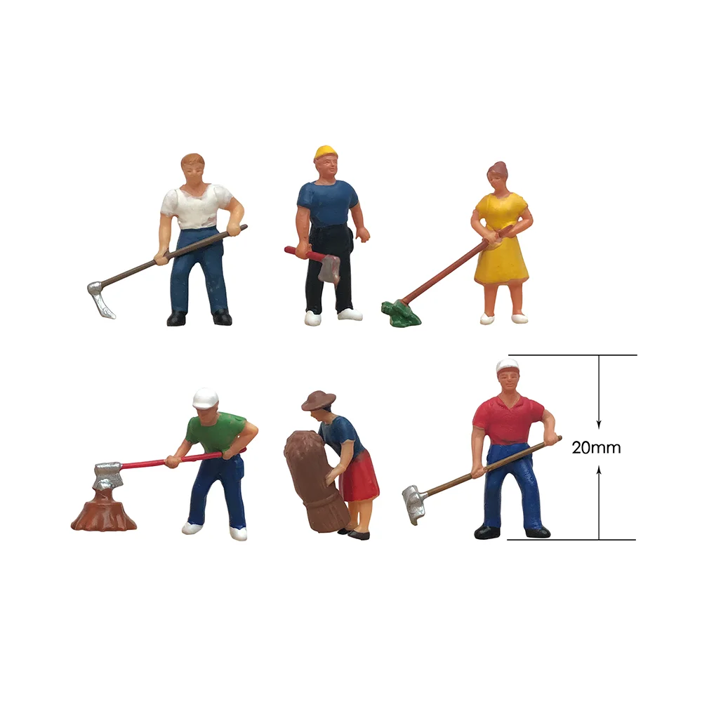 Figuras funções 1:87/72 modelo de simulação em escala ho, figuras de agricultor, mesa de areia, miniatura, personagens de fazenda, fotografia