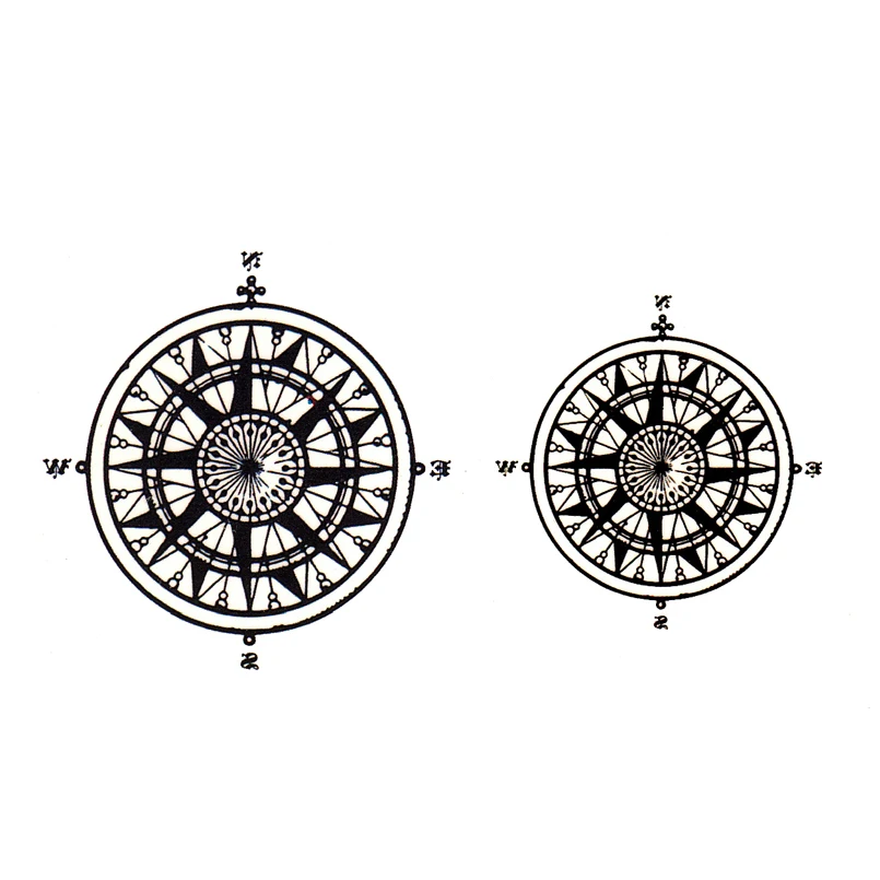 Klassische stil Kompass wasserdichte tattoo sticker Flash-Tattoos Sleeves Temporäre Tatoo männer Gefälschte tattoo Aufkleber
