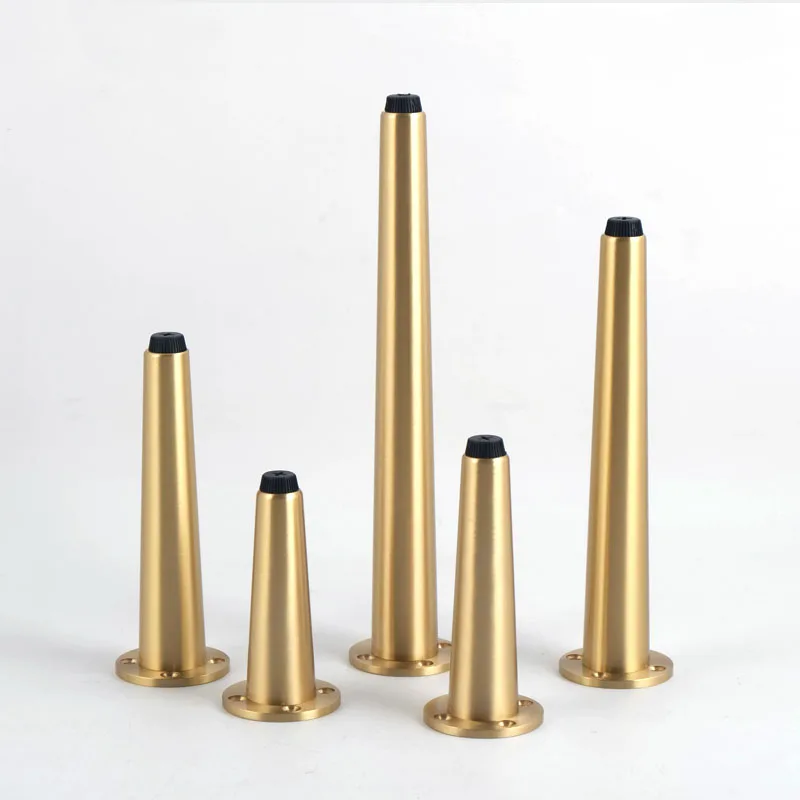 1 piece 80mm-250mm  Brass Furniture Leg Sofa Foot Table Cabinet Bed Wardrobe Holder Nordic Luxury Gold Brass Hardware